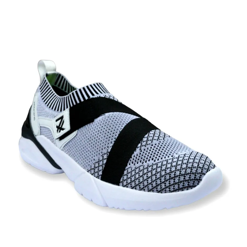 Leap7x Non Lacing White Casual Slip-on Shoes For Men BRISK-03E By Liberty