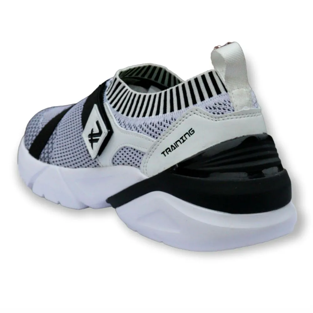 Leap7x Non Lacing White Casual Slip-on Shoes For Men BRISK-03E By Liberty