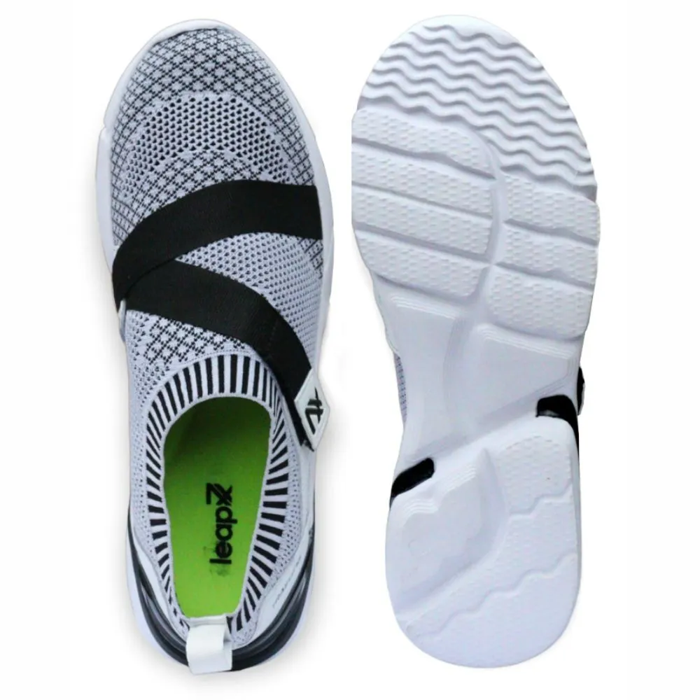 Leap7x Non Lacing White Casual Slip-on Shoes For Men BRISK-03E By Liberty