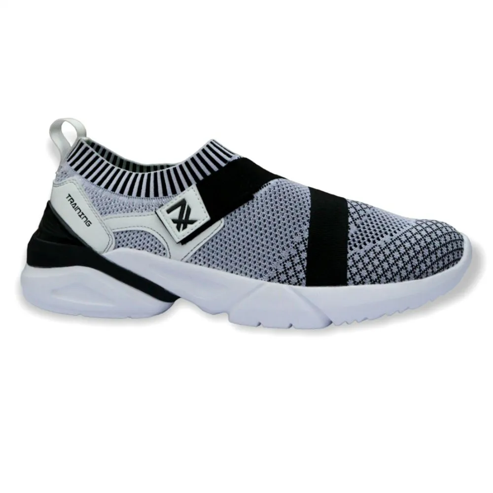 Leap7x Non Lacing White Casual Slip-on Shoes For Men BRISK-03E By Liberty