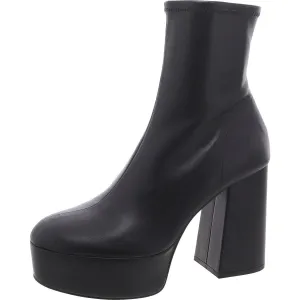 Lilly Womens Zip Up Stiletto Mid-Calf Boots