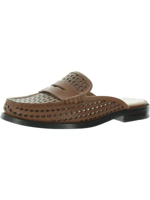 Logan Womens Leather Penny Mules