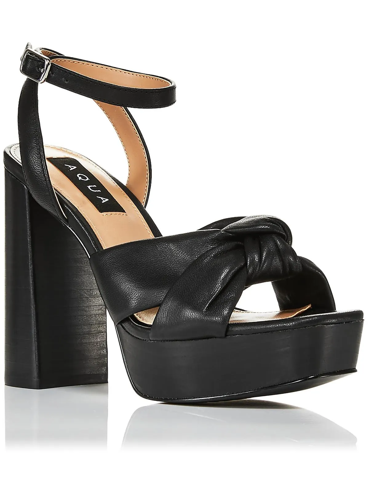 Lory Womens Platform Ankle Strap Block Heels