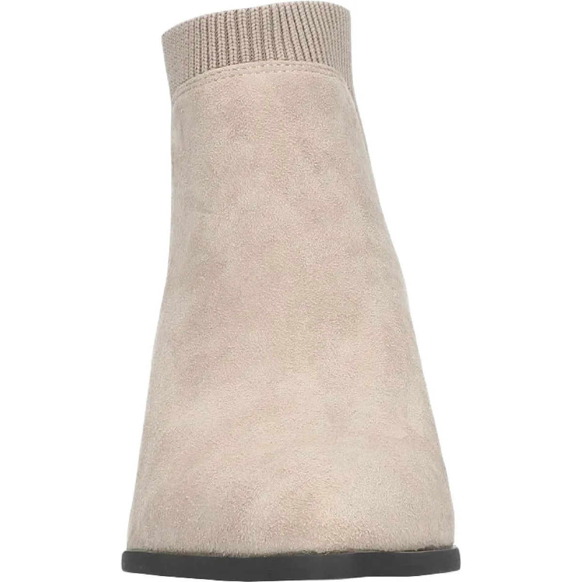 LOTTIE Womens Leather Block Heel Booties
