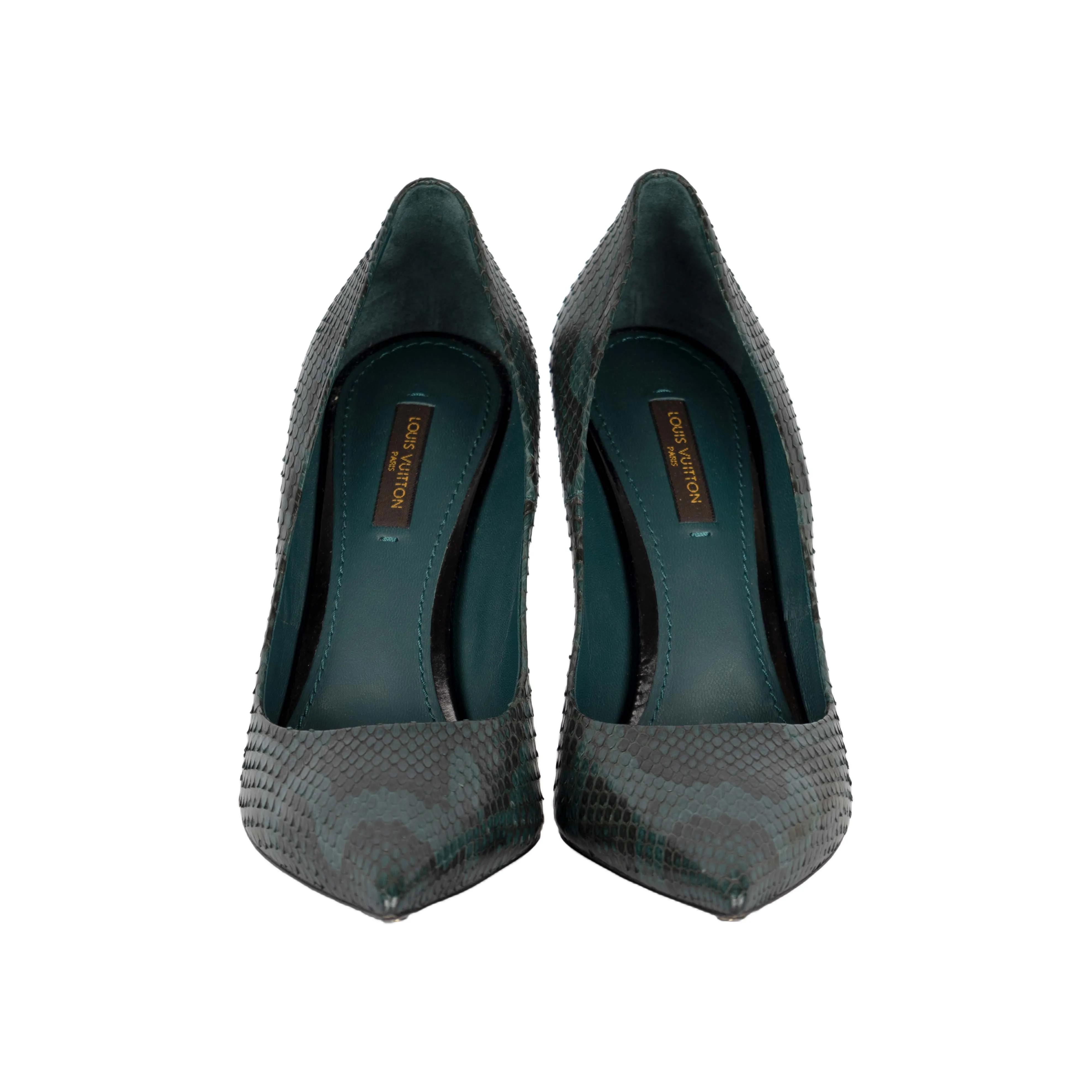 Louis Vuitton Snakeskin Eyeline Pumps - '10s