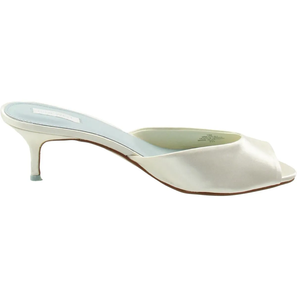 Luvlie 7 Womens Padded Insole Satin Kitten Heels