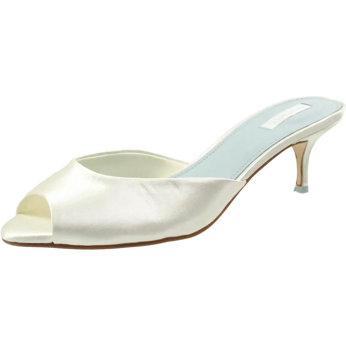 Luvlie 7 Womens Padded Insole Satin Kitten Heels