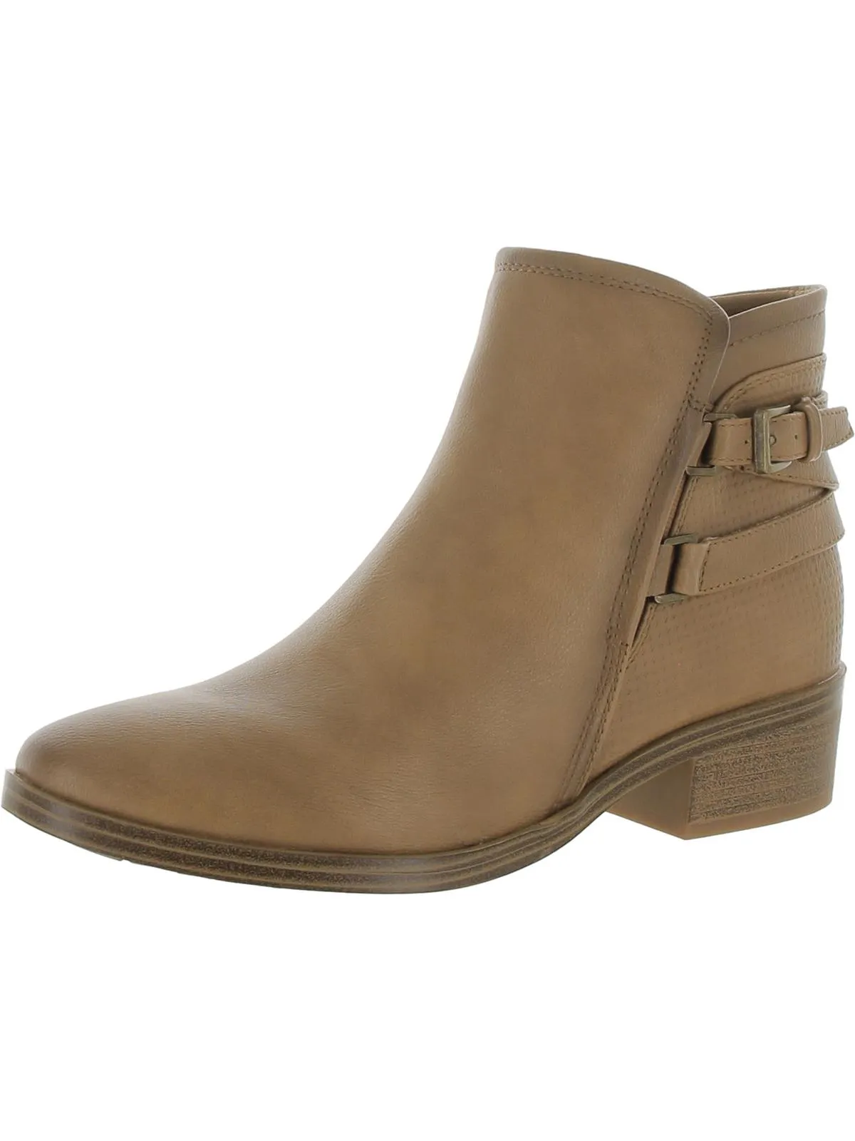 Mackenzie Womens Faux Leather Ankle Booties