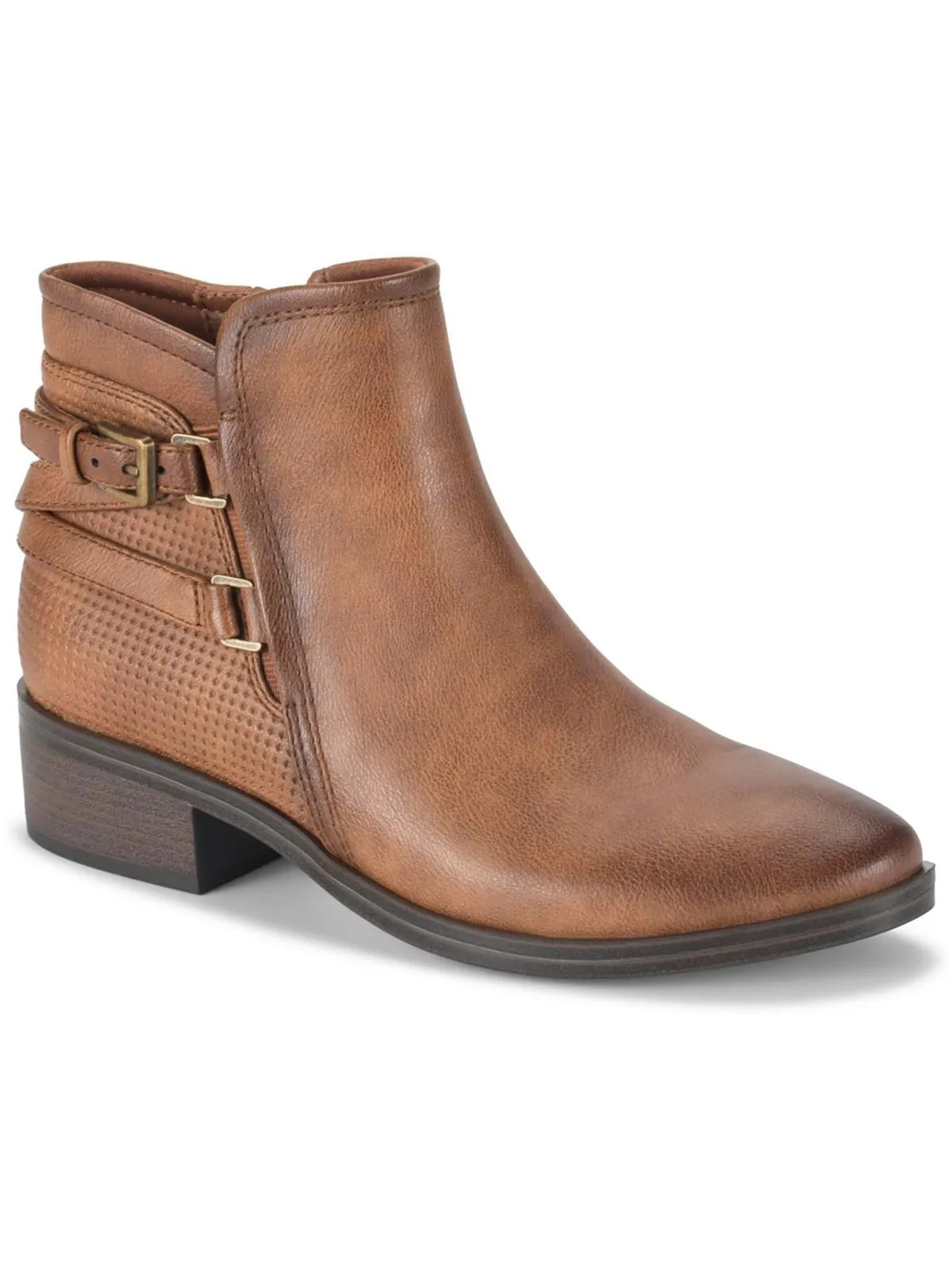 Mackenzie Womens Faux Leather Ankle Booties