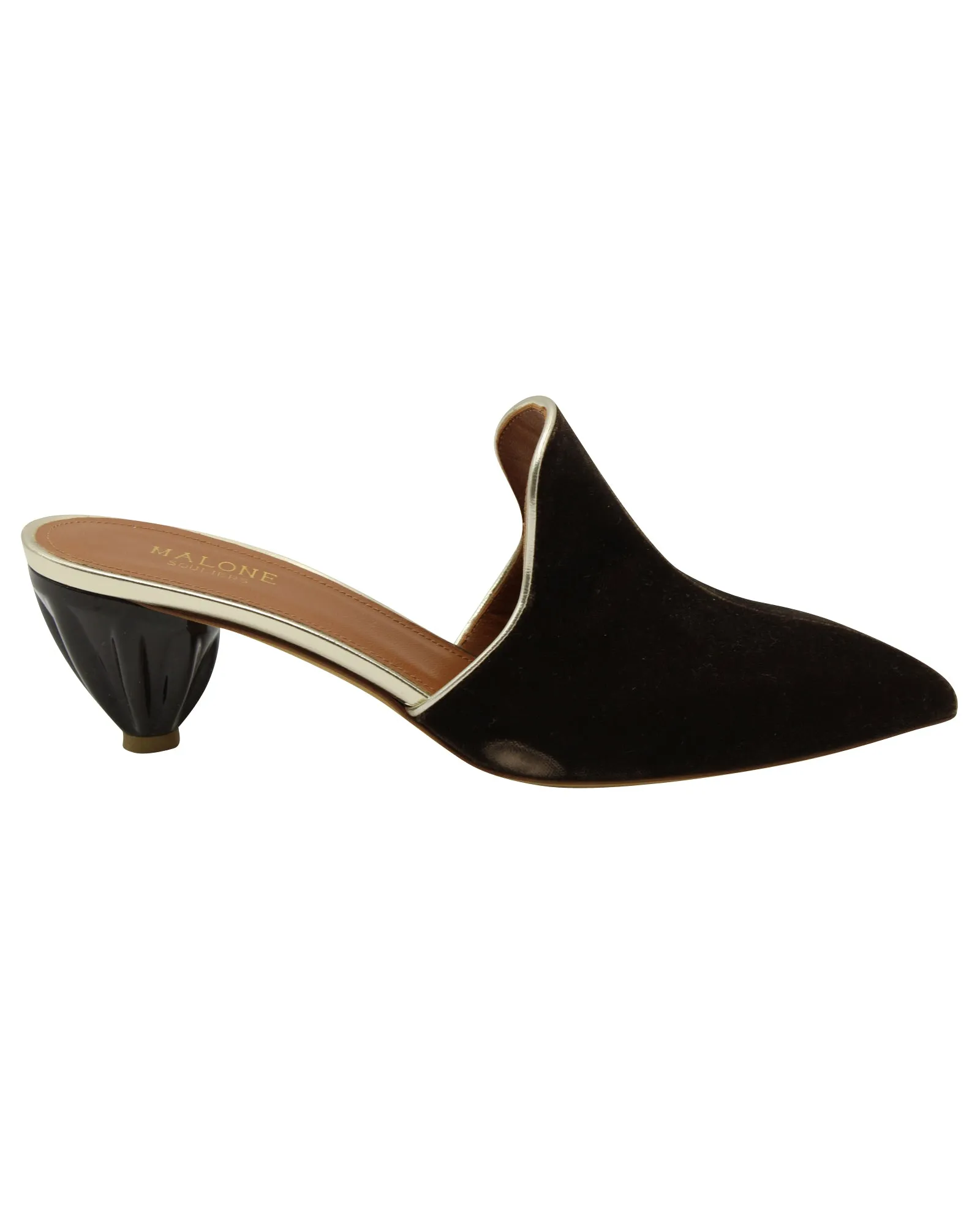Malone Souliers Marianne Mules in Brown Suede