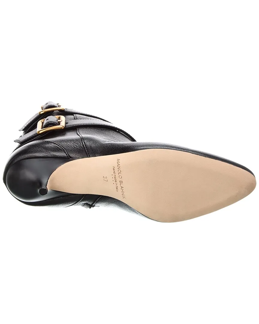 Manolo Blahnik Alciona 50 Leather Bootie