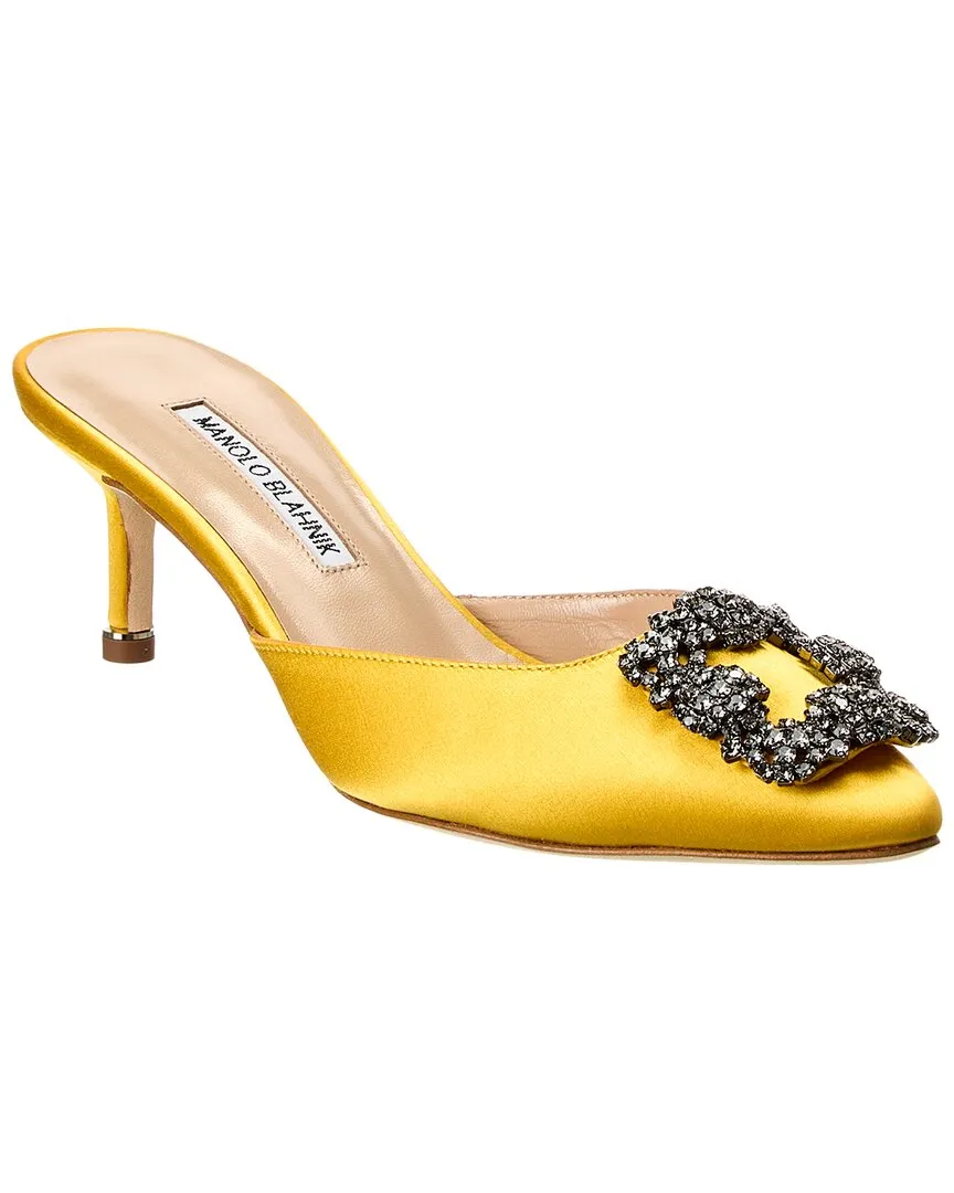Manolo Blahnik Hangisimu 50 Satin Mule