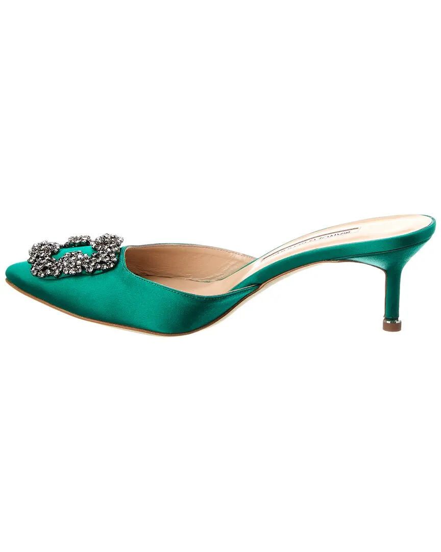 Manolo Blahnik Hangisimu 50 Satin Mule