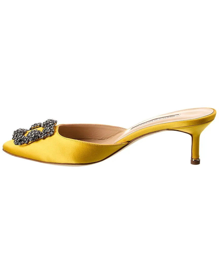 Manolo Blahnik Hangisimu 50 Satin Mule