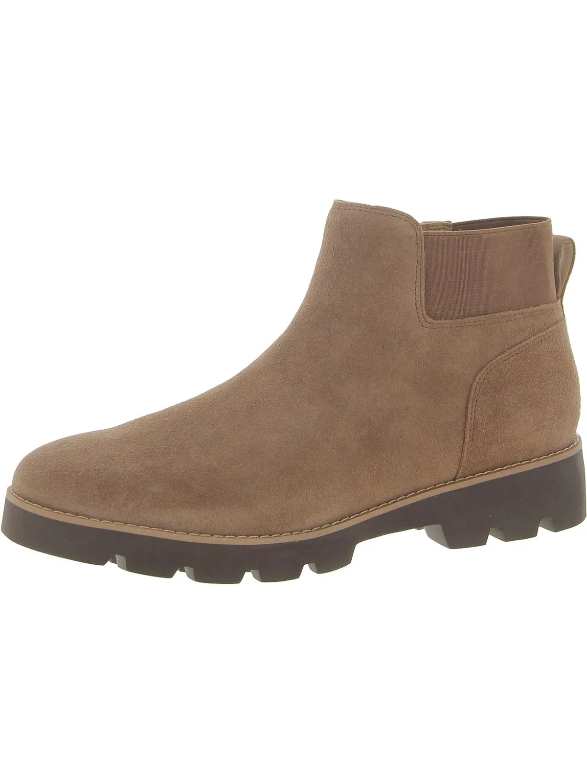 Marissa Womens Suede Embossed Booties