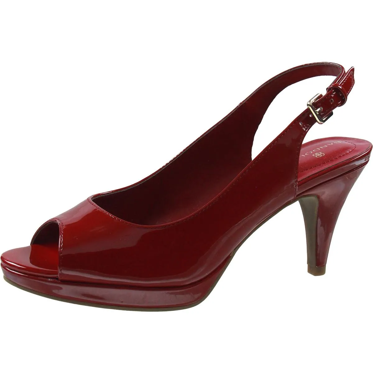 Melt Peep Toe Womens Solid Patent Slingback Heels