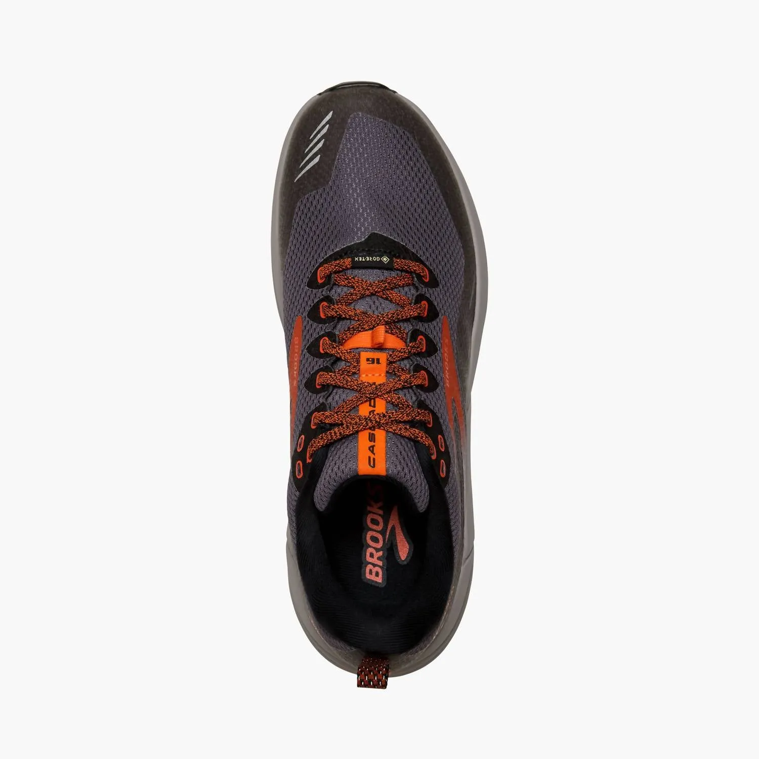 Men's Cascadia 16 Gtx Hiking Shoes In Black/ebony/cinnabar