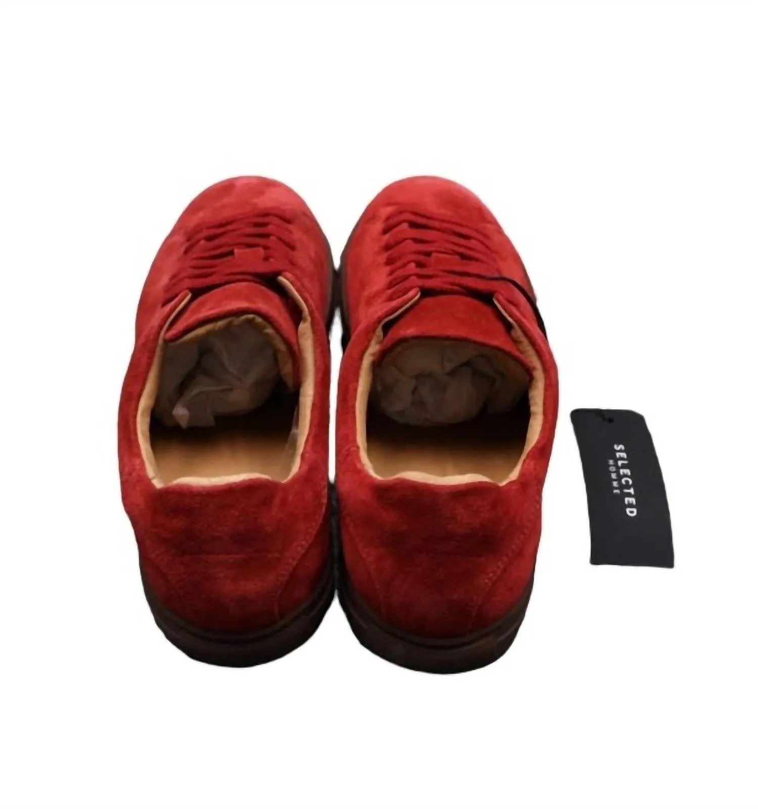 Men's David Suede Trainer In Barbados Cherry