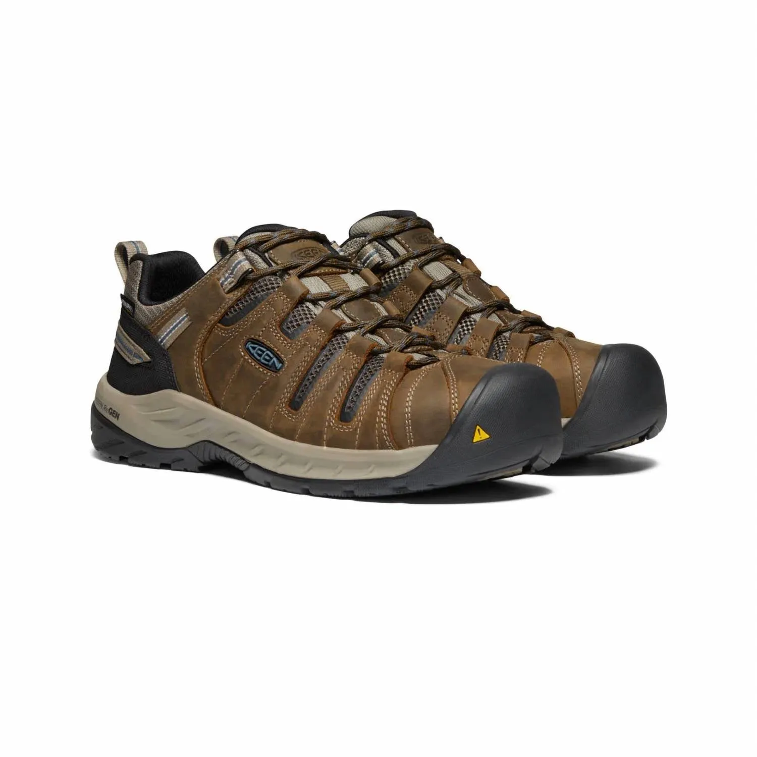 Men's Flint Ii Waterproof Steel Toe Boot - Medium Width In Cascade Brown/orion Blue