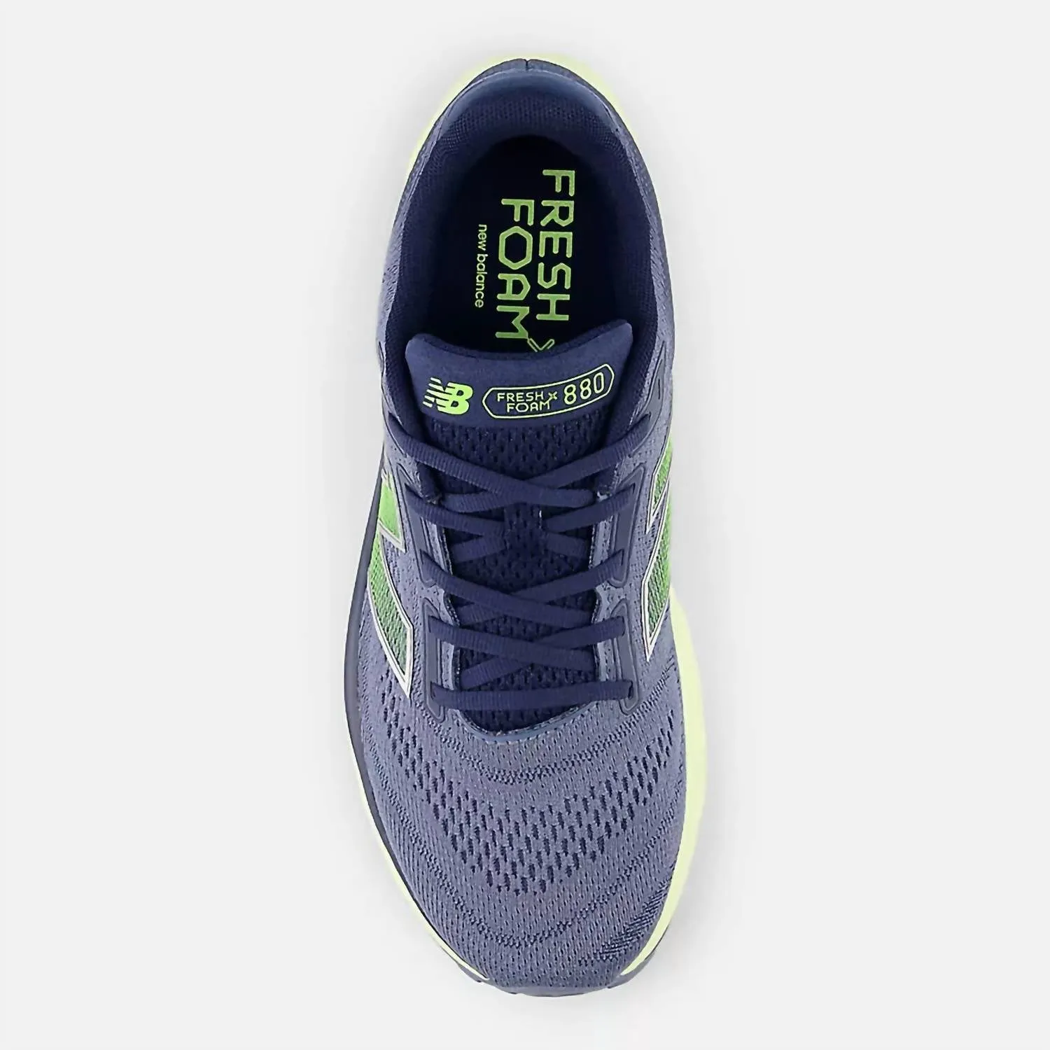 Men's Fresh Foam 880V14 Running Shoes In Grey/yellow