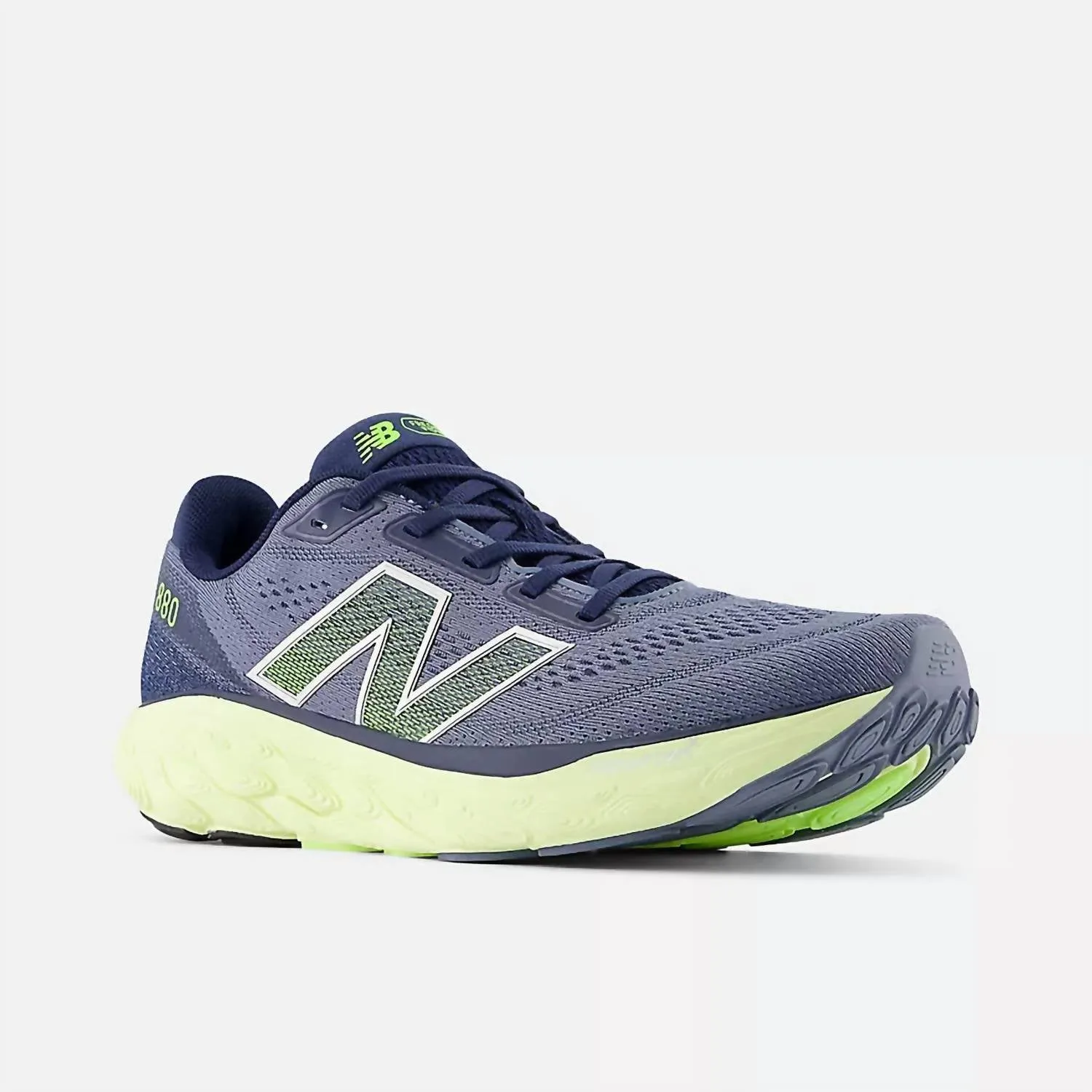 Men's Fresh Foam 880V14 Running Shoes In Grey/yellow