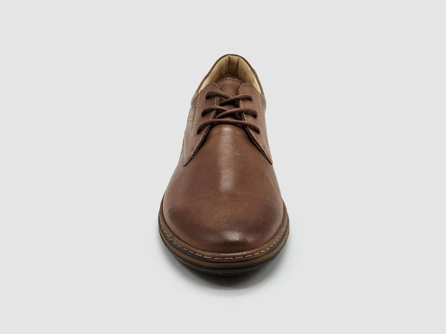 Men's Oxford Leather Dress Shoes In Dark Brown