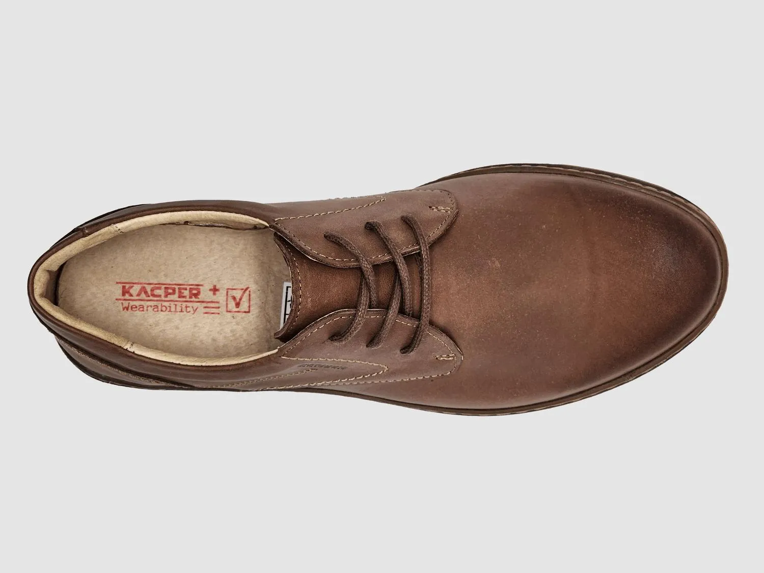 Men's Oxford Leather Dress Shoes In Dark Brown