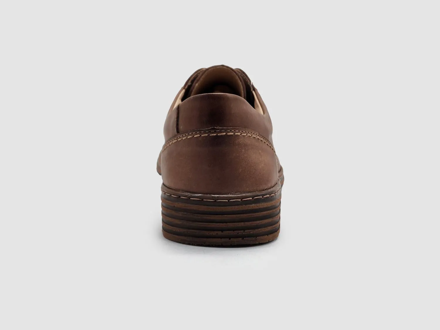 Men's Oxford Leather Dress Shoes In Dark Brown