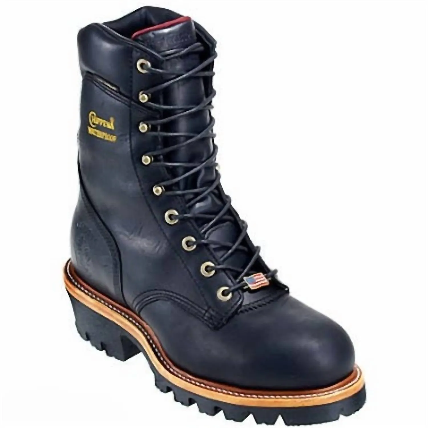 Men's Steel Toe 25410 Insulated Waterproof Work Boots In Black Oiled