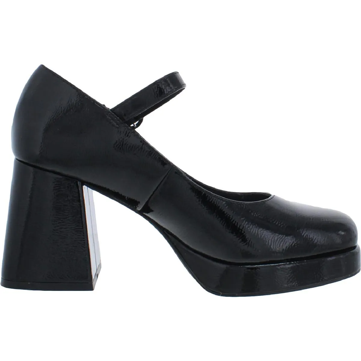 Mingle Womens Buckle Block Heel Mary Jane Heels