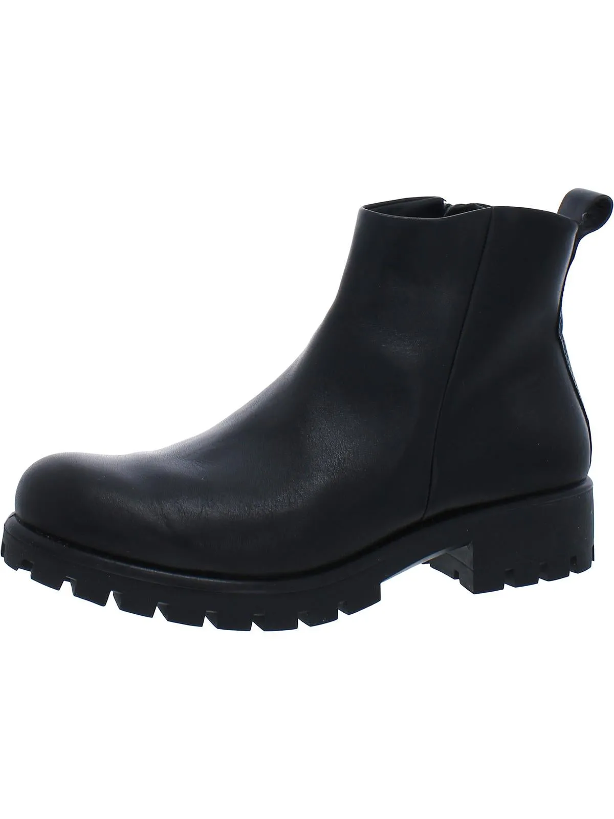 Modtray Womens Leather Lugged Sole Booties