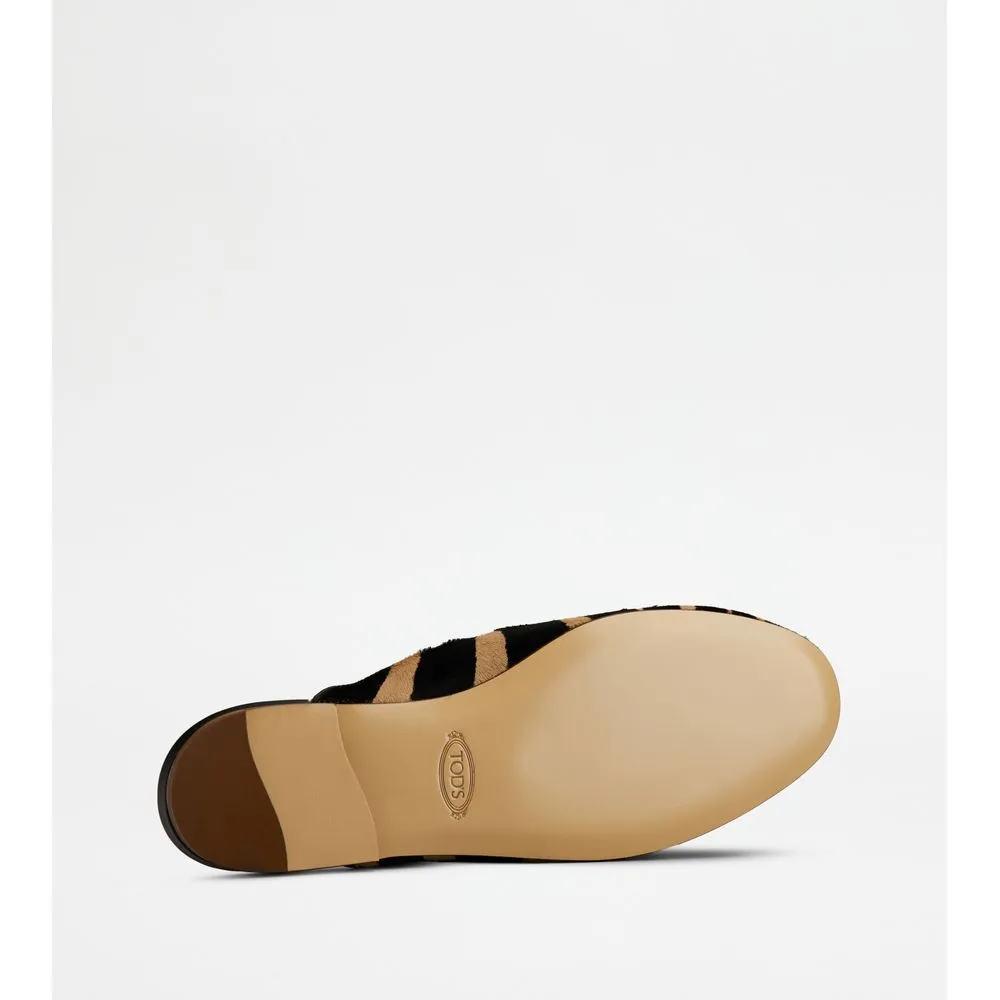 Mules in Ponyskin-effect Leather