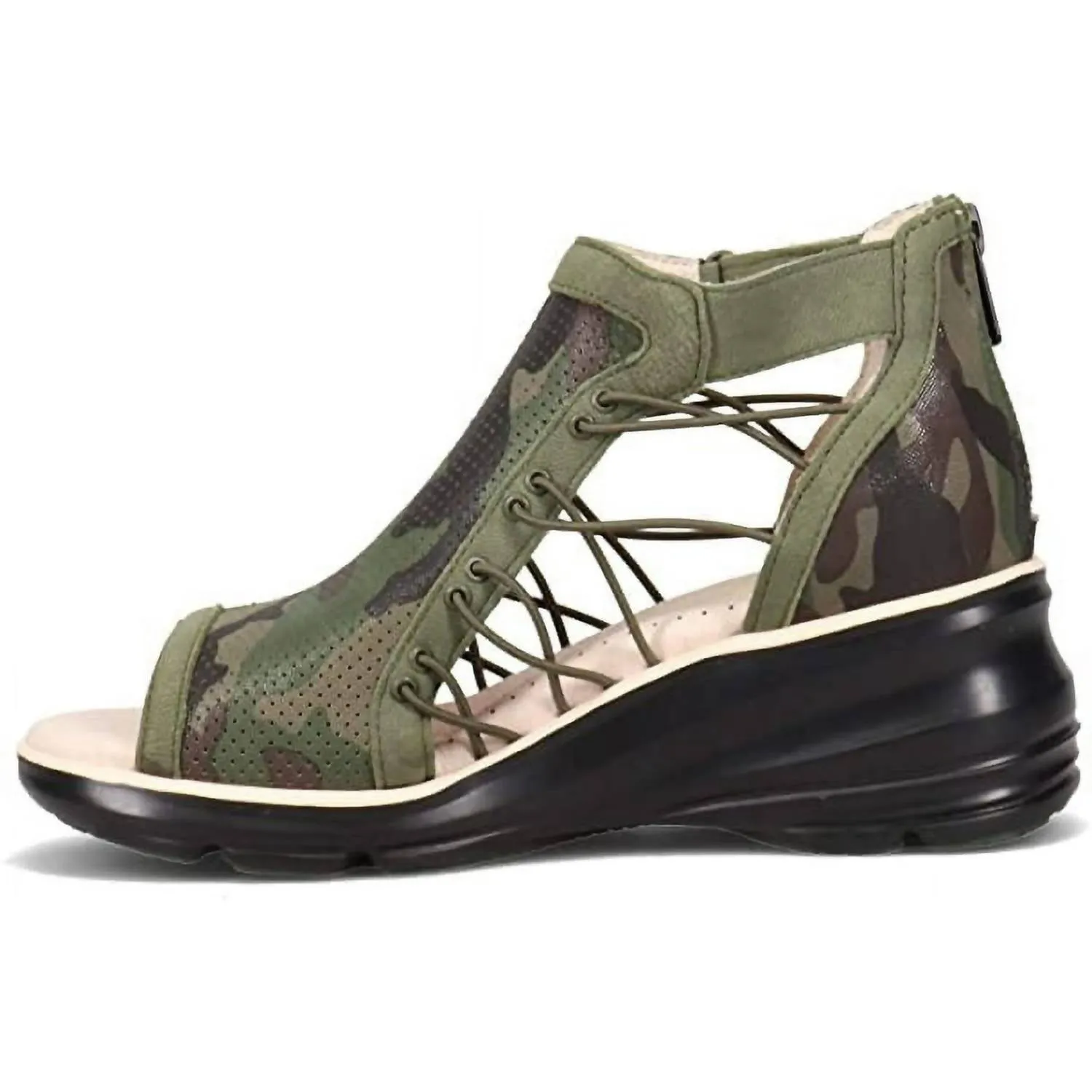 Naomi Wedge Sandal In Camo