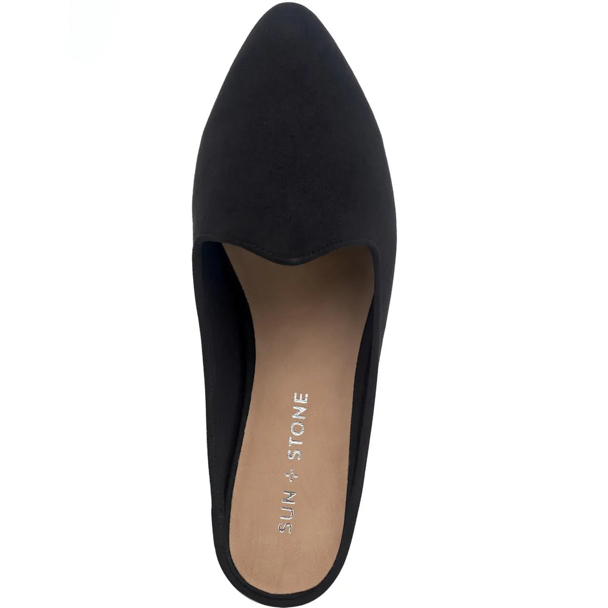 Ninna Womens Faux Suede Pointed Toe Mules