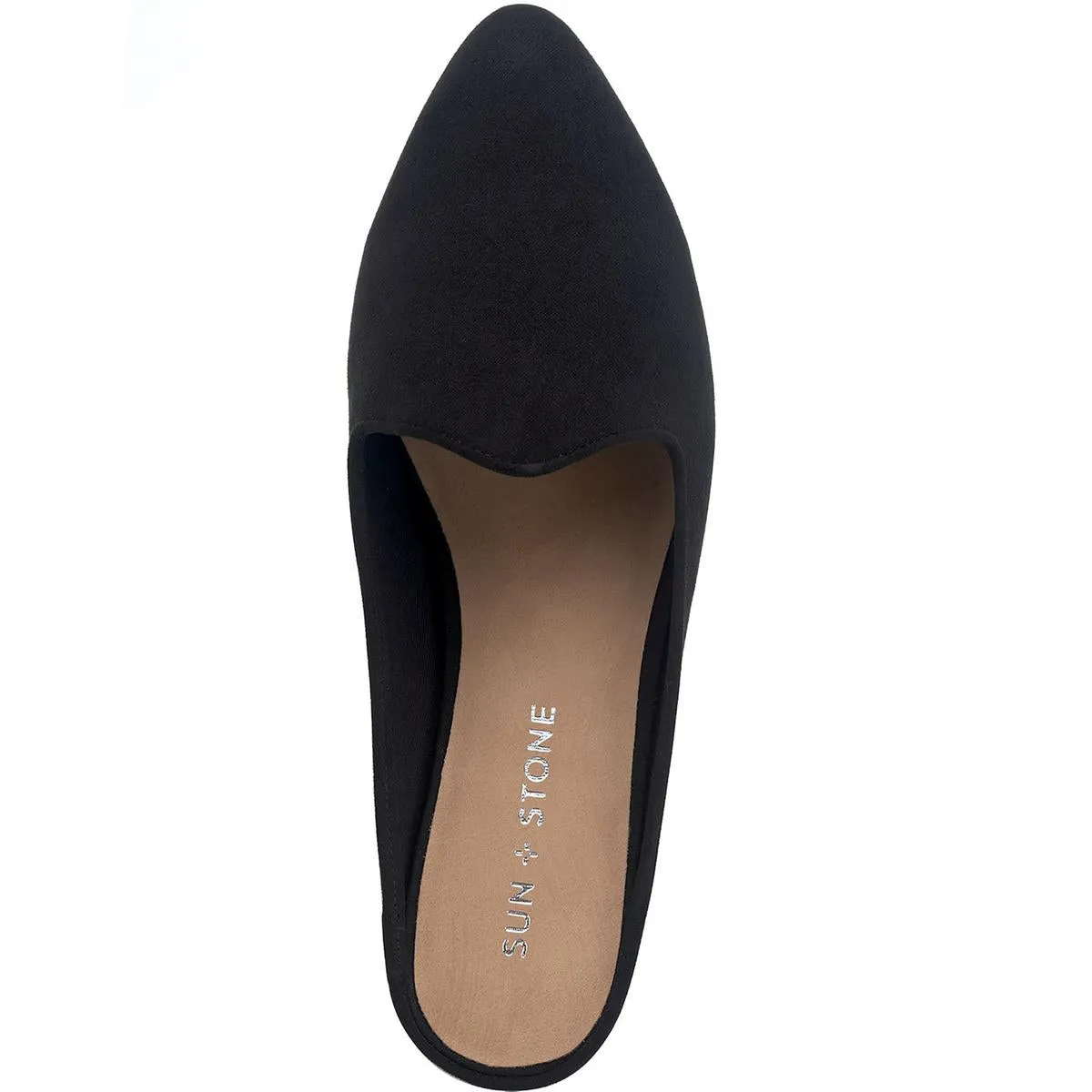 Ninna Womens Faux Suede Pointed Toe Mules