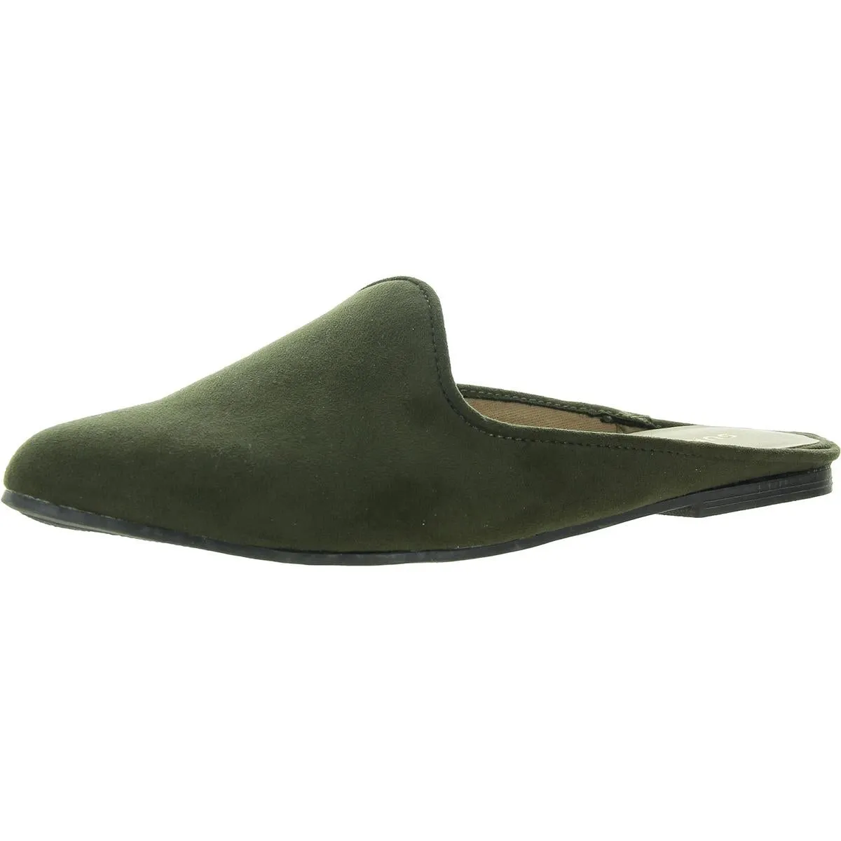 Ninna Womens Faux Suede Pointed Toe Mules