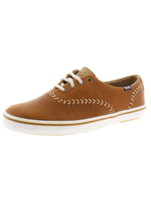 Pennant Womens Leather Low Top Sneakers