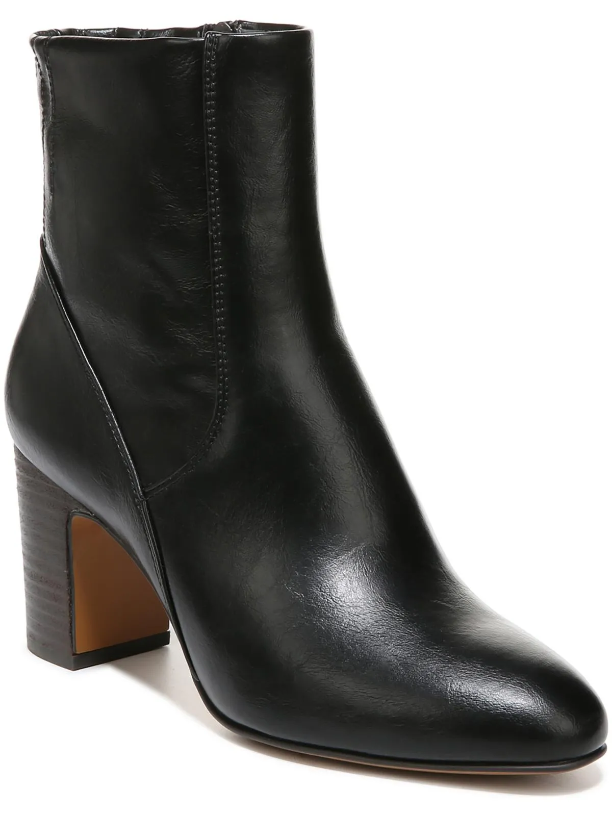 Ponte Womens Faux Leather Ankle Booties