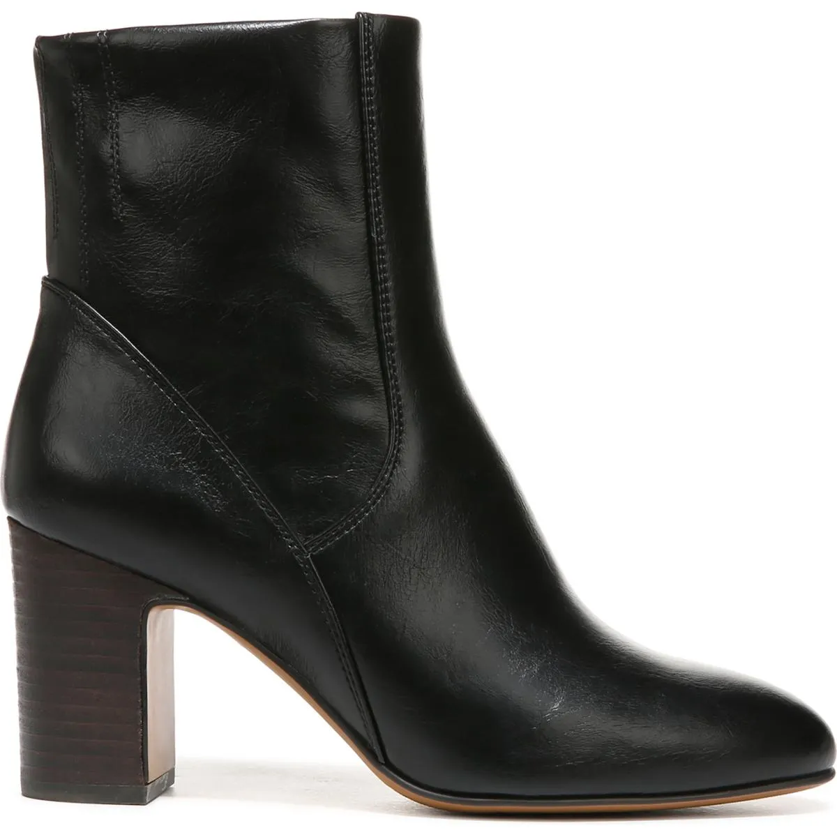 Ponte Womens Faux Leather Ankle Booties