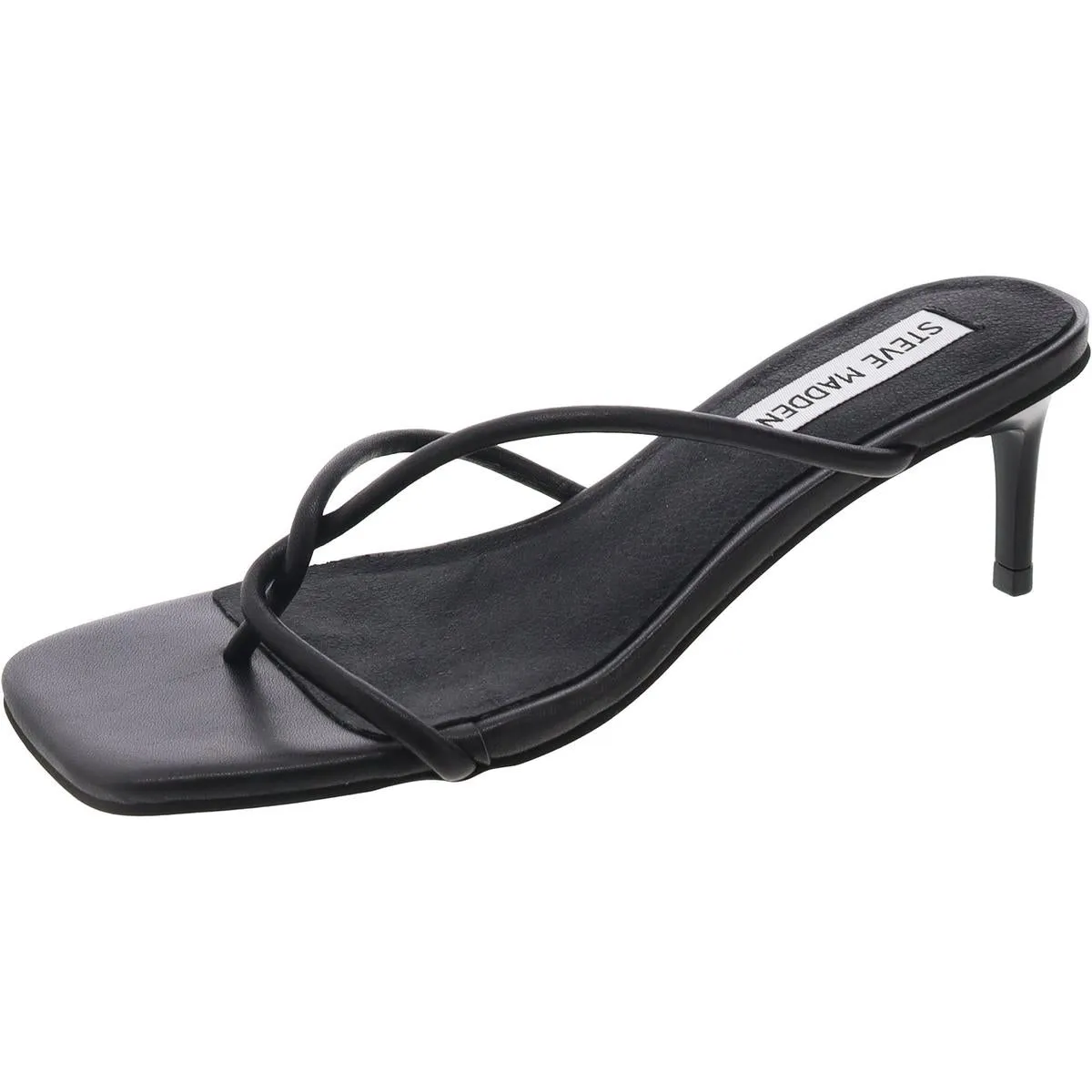 Pristine Womens Strappy Leather Kitten Heels