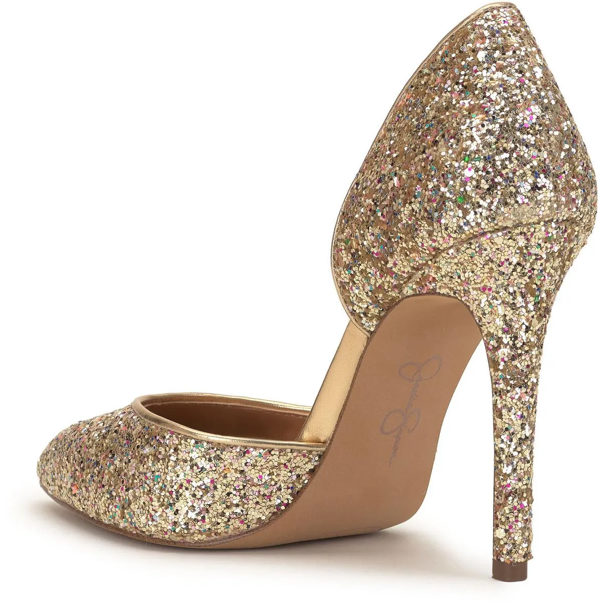 Prizma 8 Womens Glitter Stiletto D'Orsay Heels