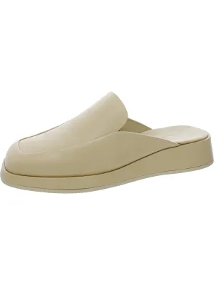 Raquel Womens Leather Square Toe Mules
