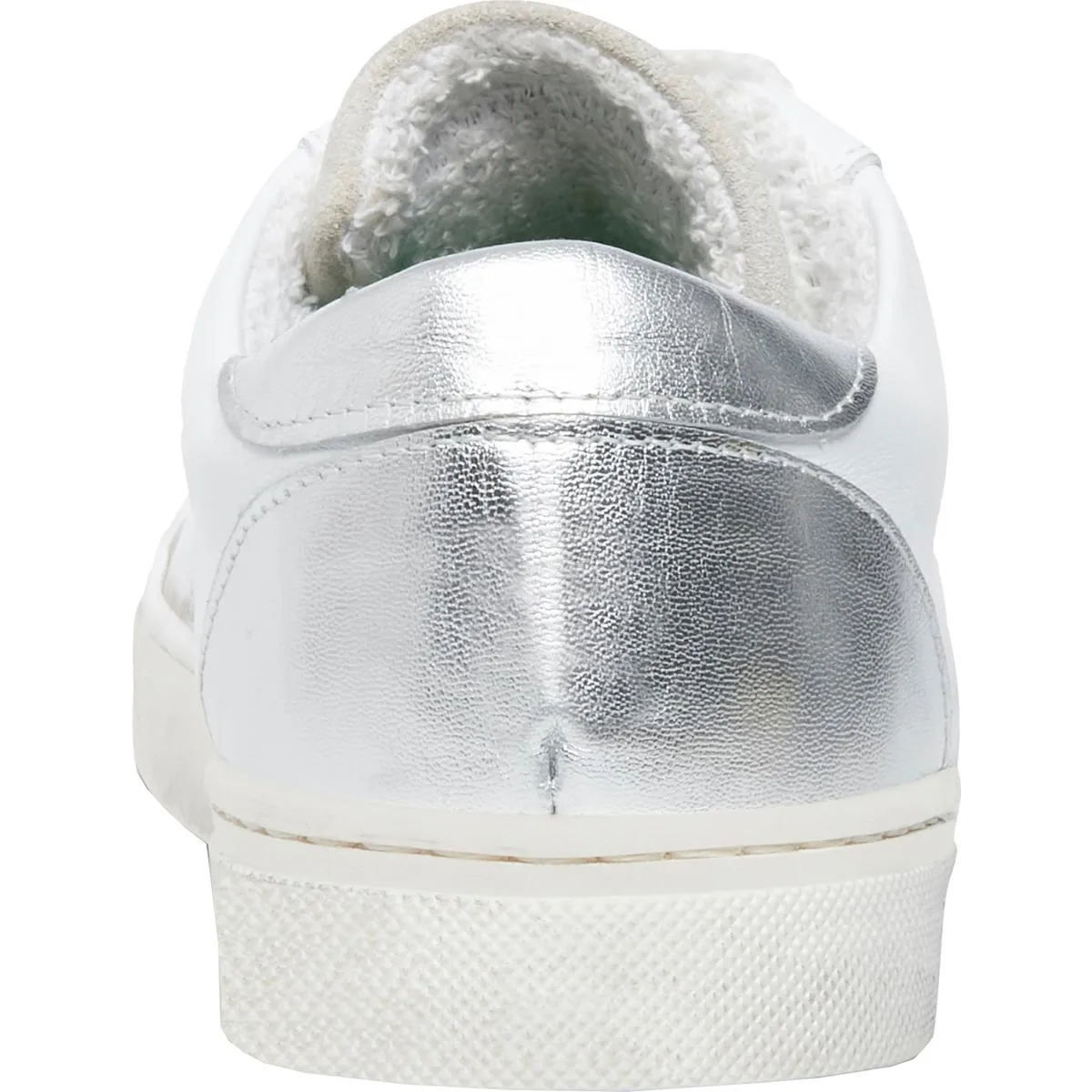 REZZA Womens Mixed Media Distressed Sneakers