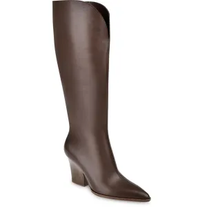 Rocky Womens Leather Solid Knee-High Boots