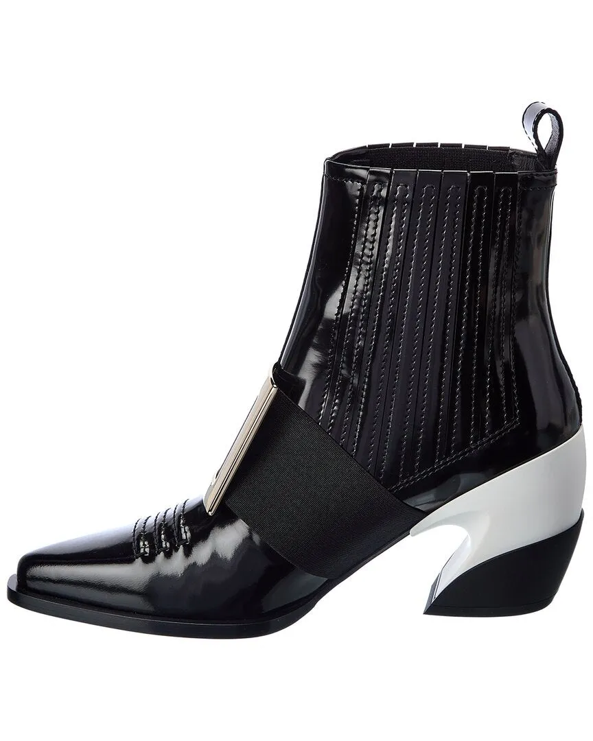 Roger Vivier Viv Tex Leather Bootie
