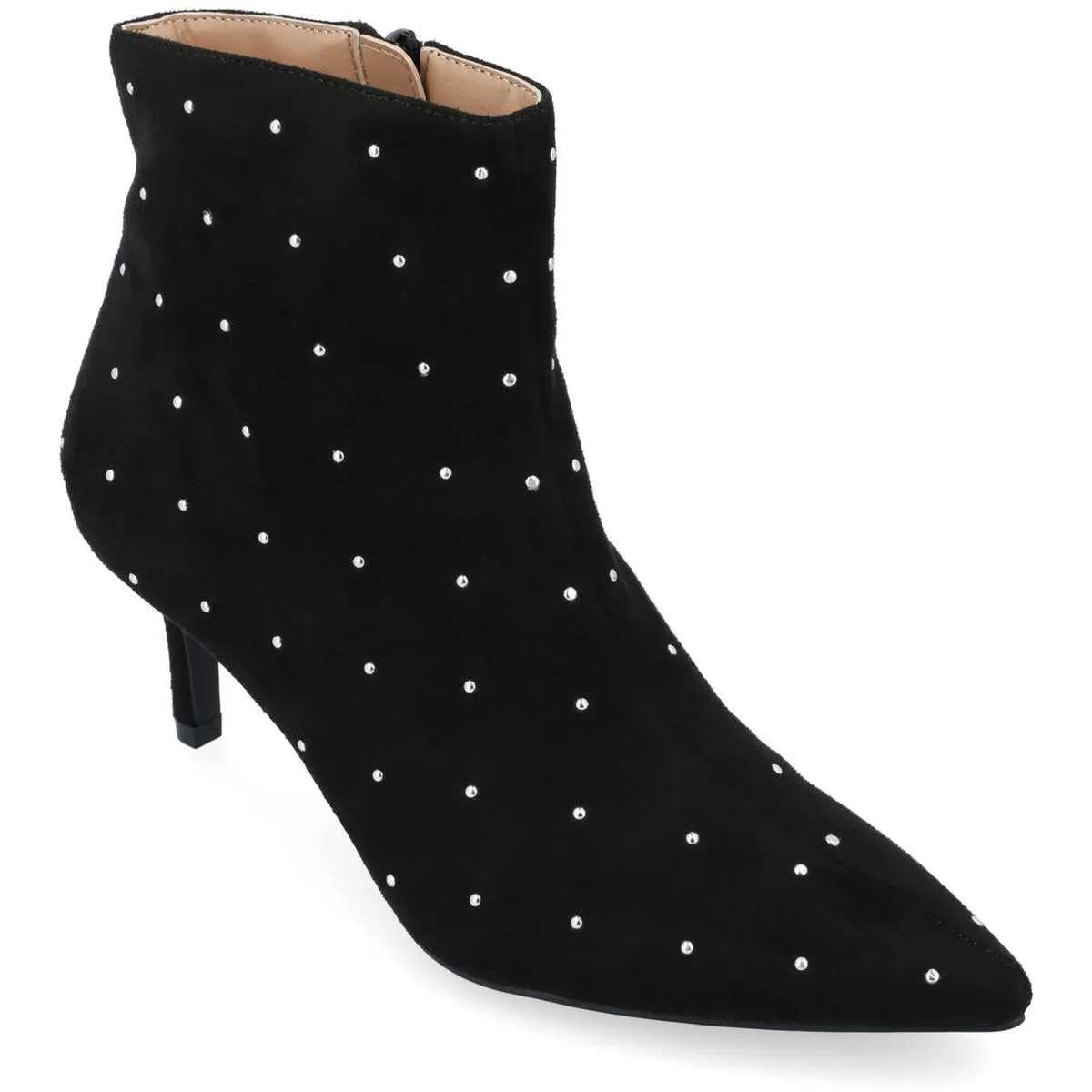 Rossia Womens Faux Suede Embellished Booties