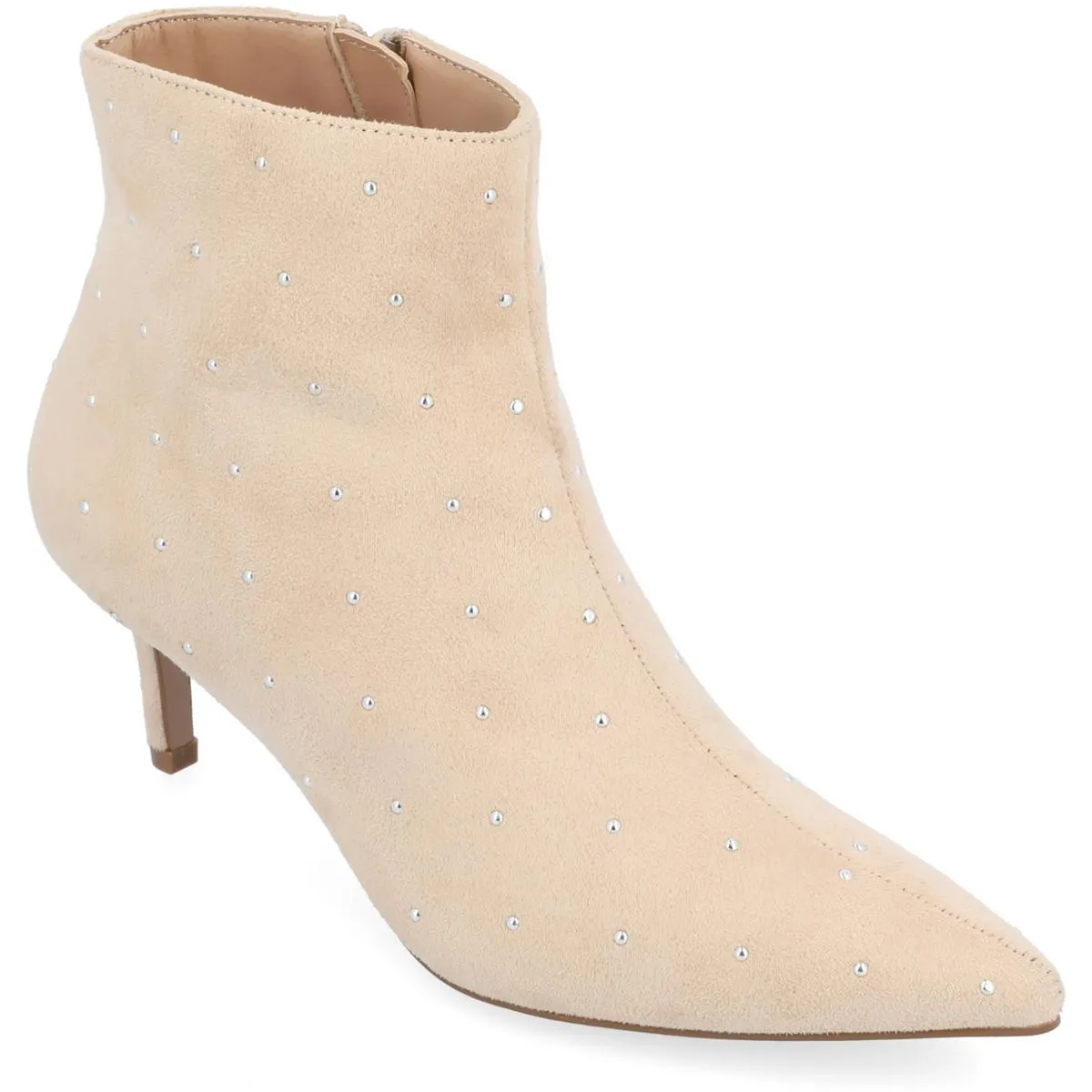 Rossia Womens Faux Suede Embellished Booties