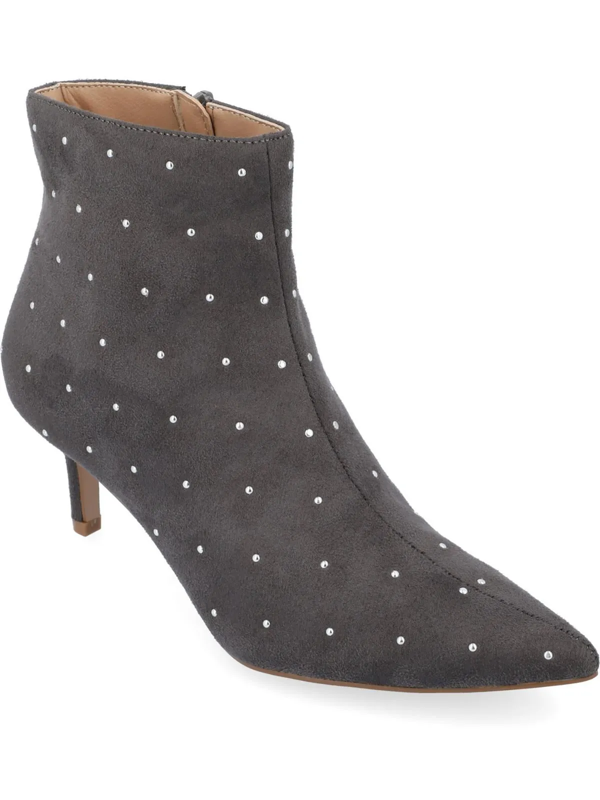 Rossia Womens Faux Suede Embellished Booties