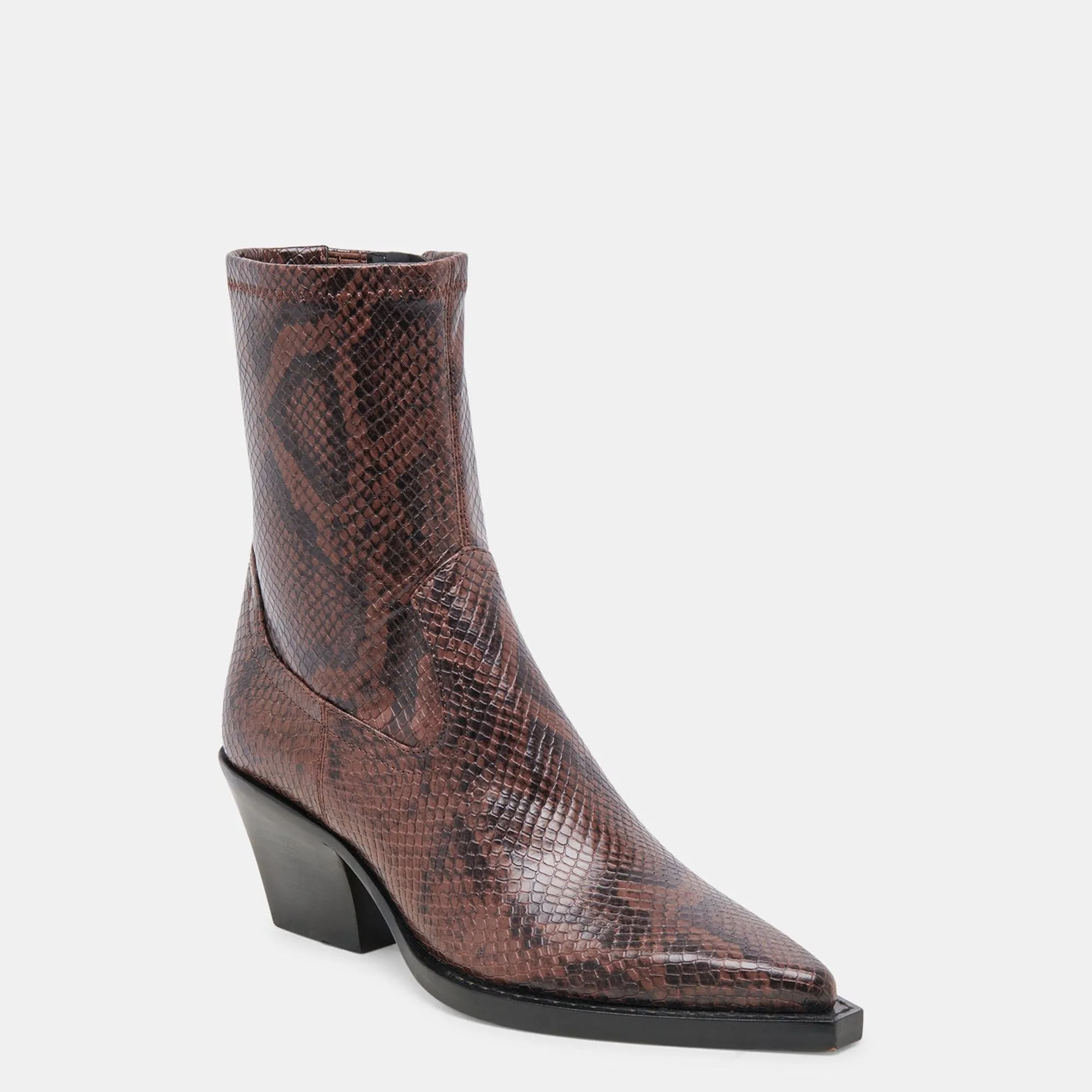 Rutger Wide Calf Boots Java Embossed Stella