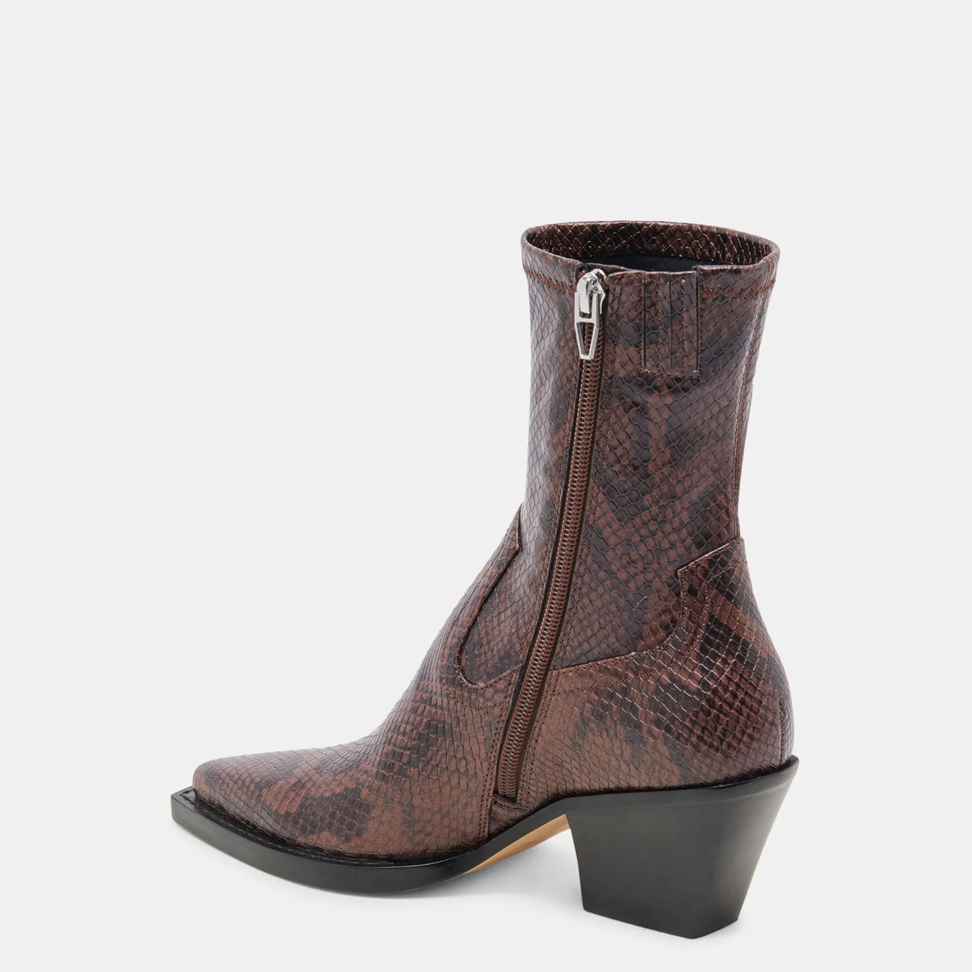 Rutger Wide Calf Boots Java Embossed Stella